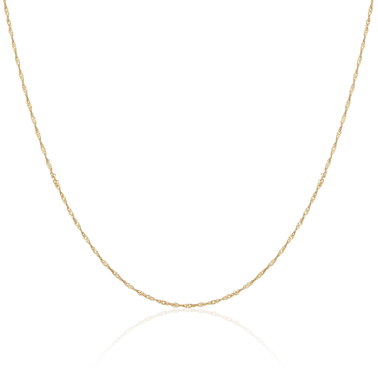 9ct Yellow Gold Singapore Chain 18 - 22 Inches