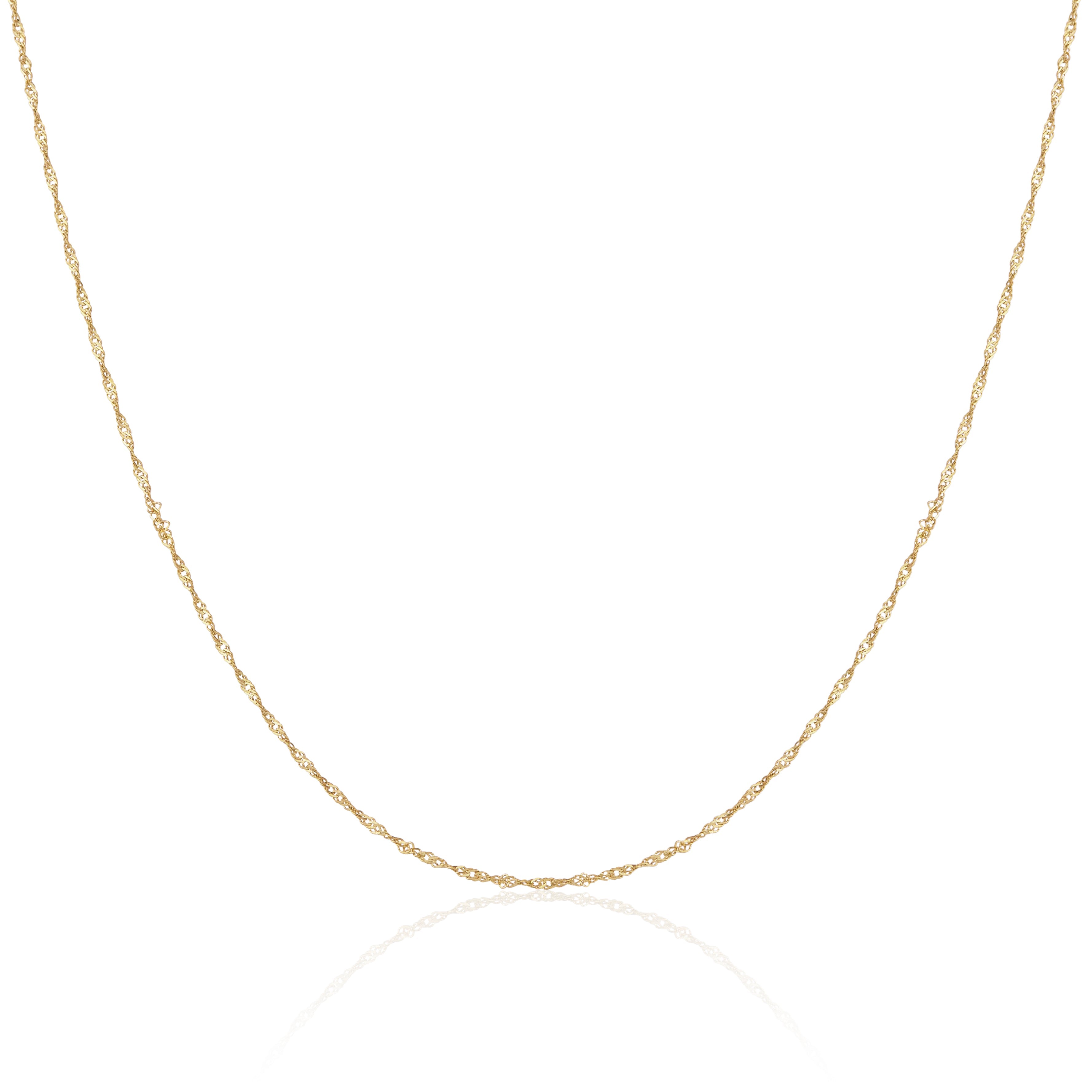 9ct Yellow Gold Singapore Chain 18 - 22 Inches