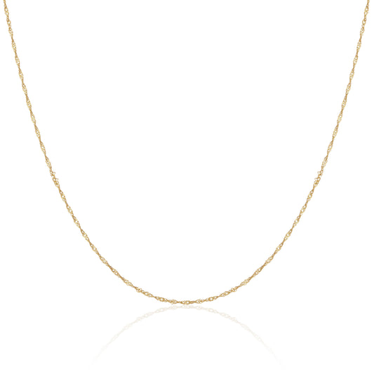 9ct Yellow Gold Singapore Chain 16 - 22 Inches
