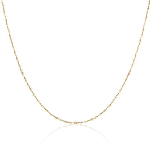 9ct Yellow Gold Singapore Chain 16 - 22 Inches