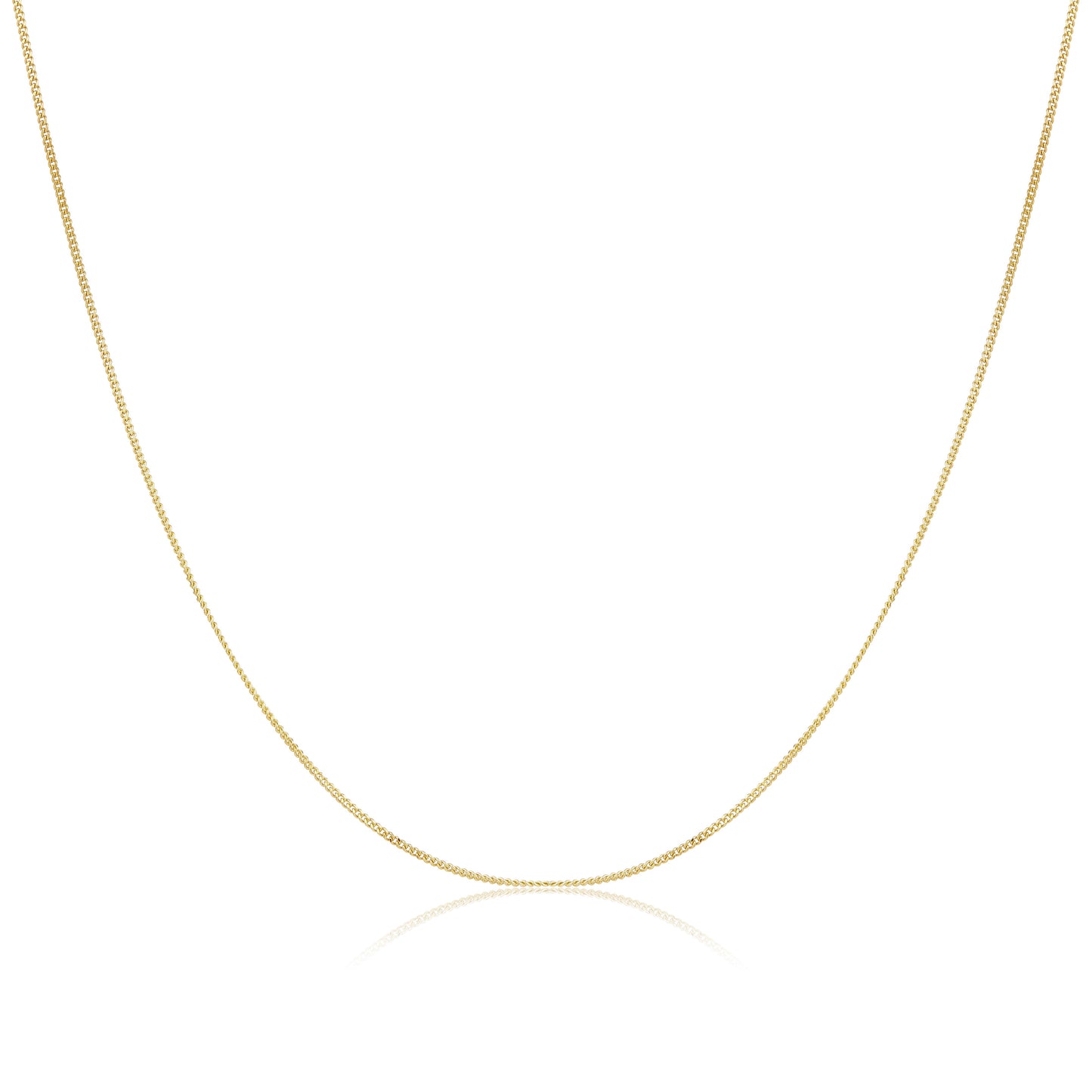 9ct Yellow Gold Diamond Cut Chain Necklace