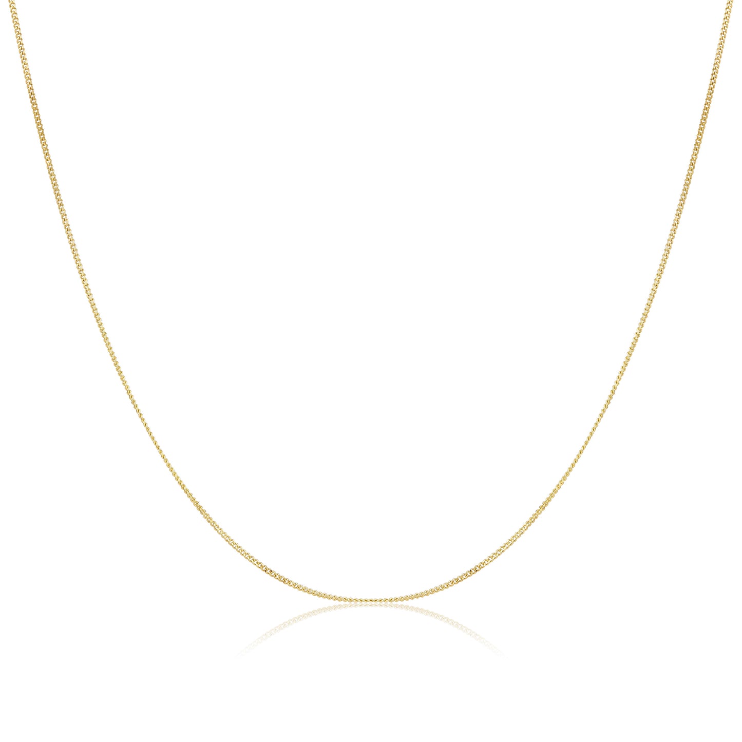 9ct Yellow Gold Diamond Cut Chain Necklace