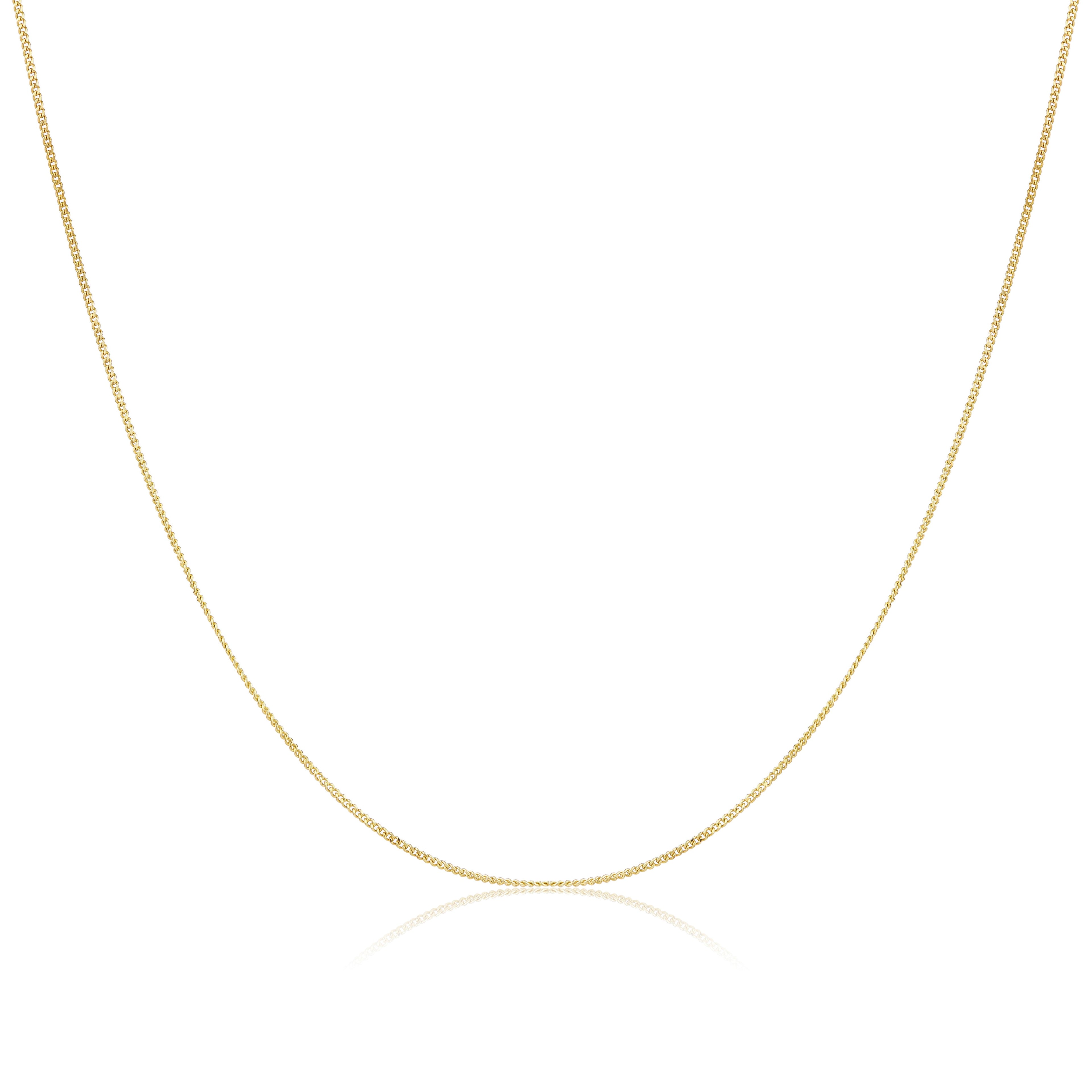 9ct Yellow Gold Diamond Cut Chain Necklace