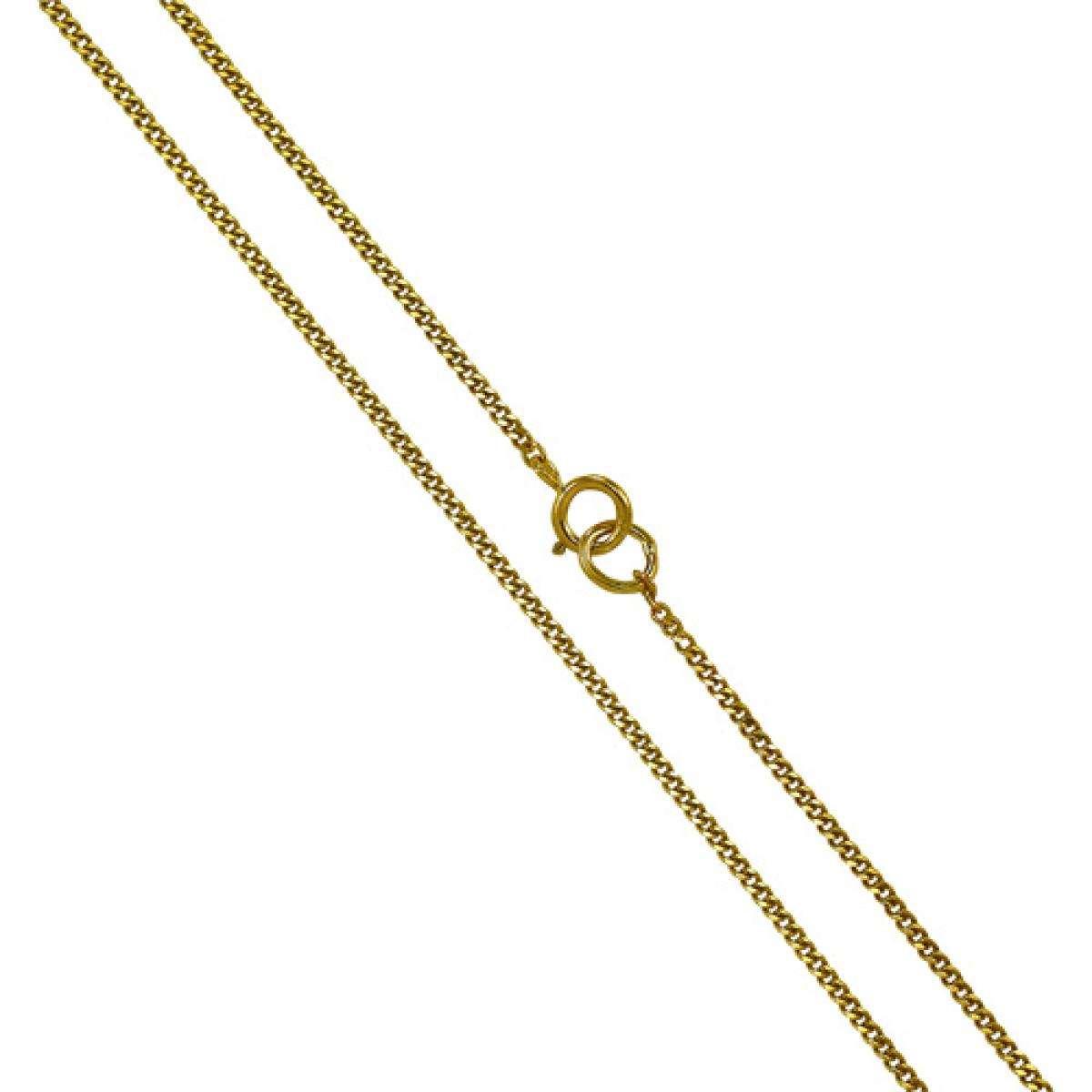 9ct Yellow Gold Diamond Cut Curb Chain 16 - 20 Inches
