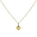 9ct Gold Hollow Tiny Puffed Heart Pendant Necklace 16 - 20 Inches