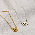 Personalised Sterling Silver Angel Number Necklace