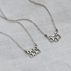 Personalised Sterling Silver Angel Number Necklace