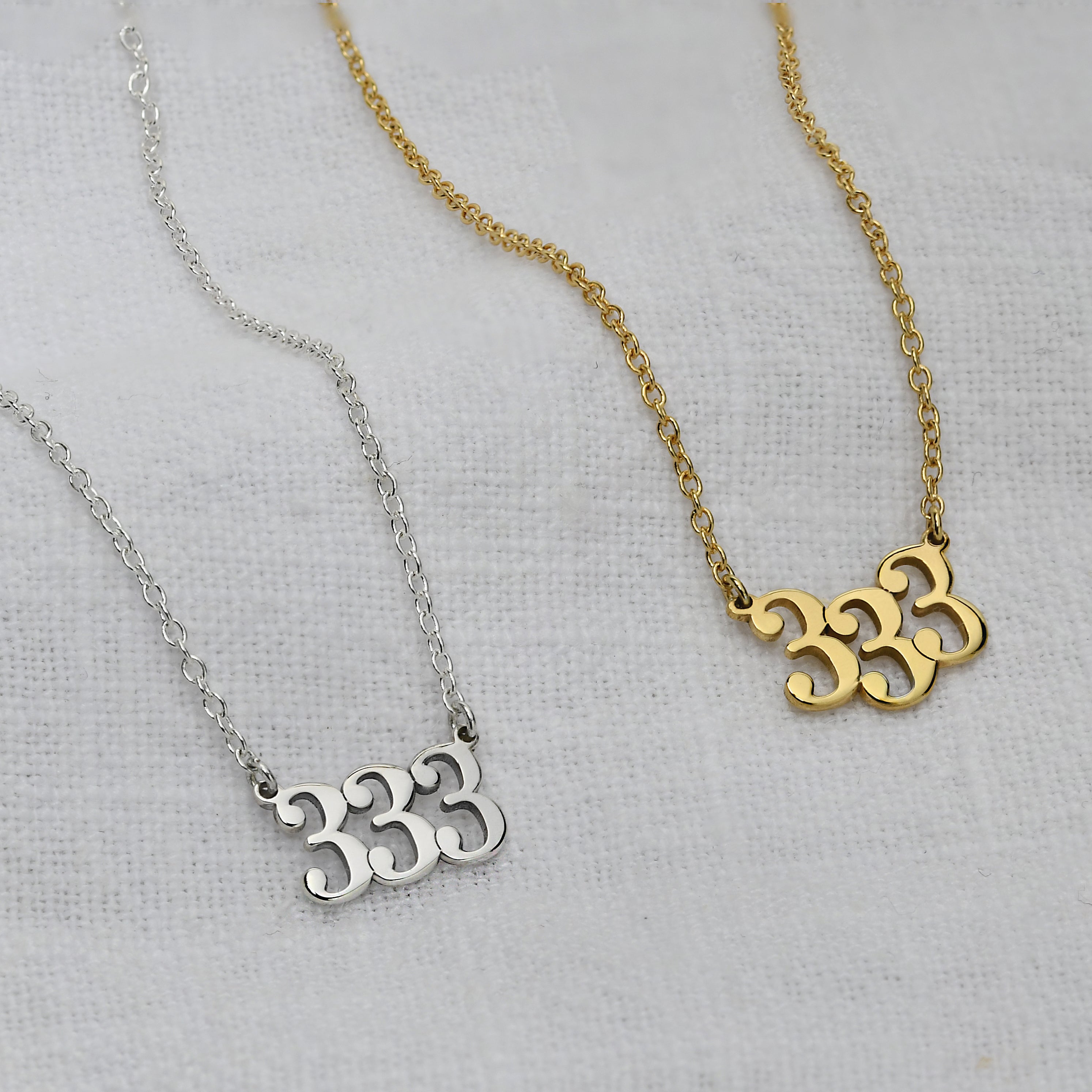 Personalised Sterling Silver Angel Number Necklace