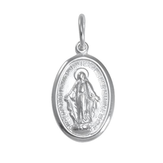 Sterling Silver Miraculous Medal - Polished or Matt
