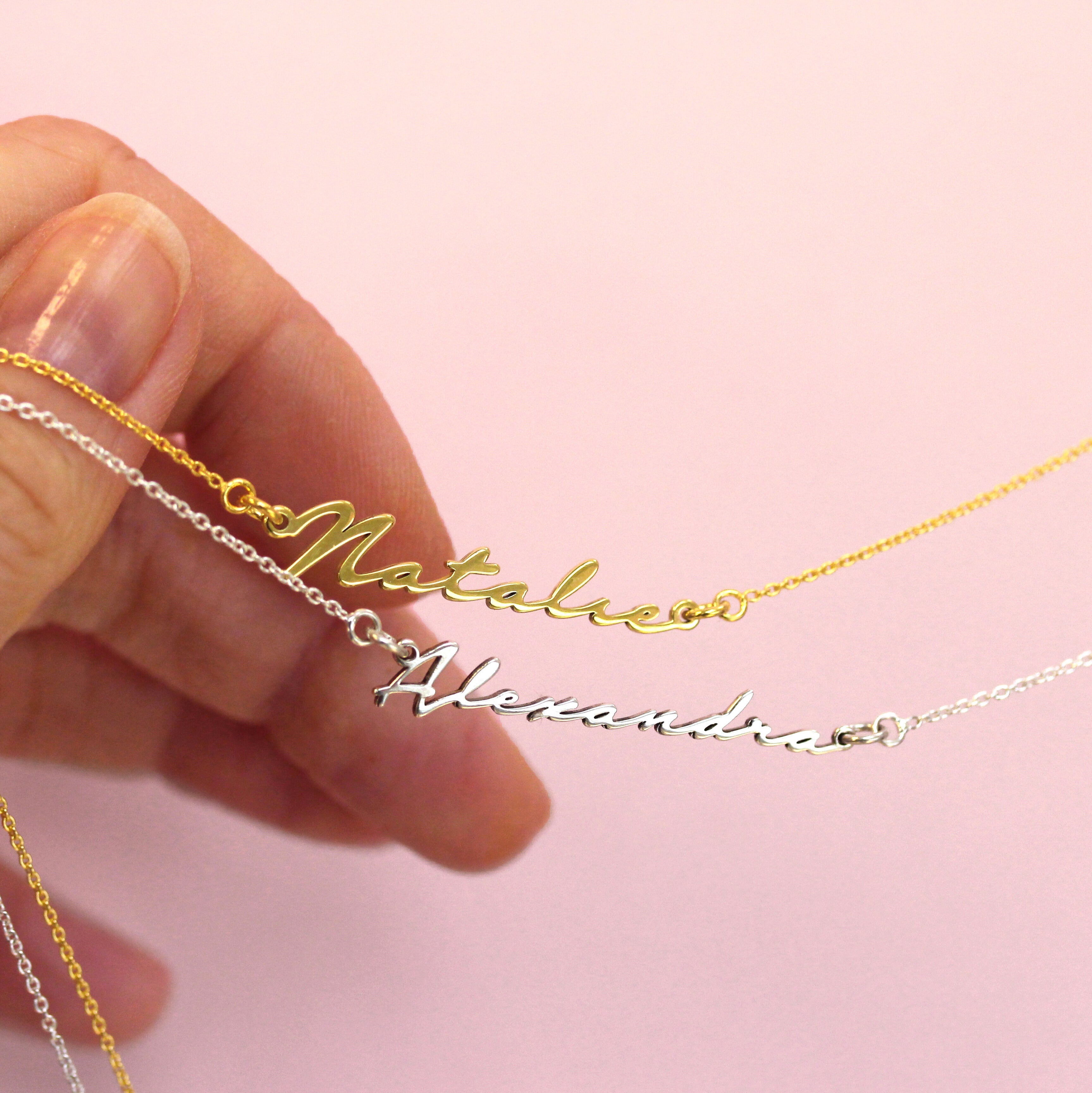 Personalised Sterling Silver Name Necklace
