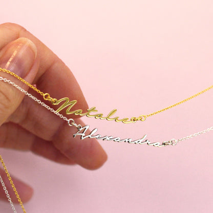 Personalised Sterling Silver Name Necklace