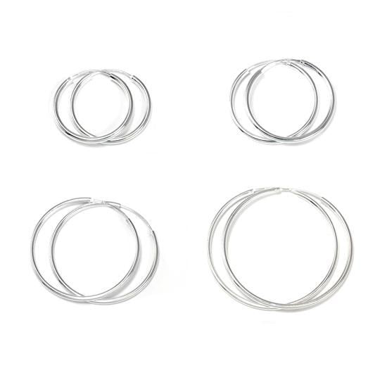 Sterling Silver 1.5mm Hoop Earrings