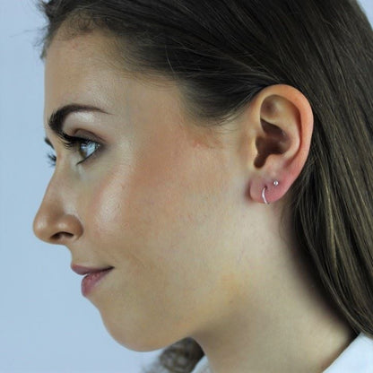 Leichte Ohrringe aus Sterling Silber 8 mm - 22 mm