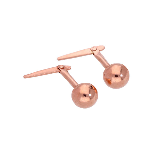Rose Gold Plated Sterling Silver 3-5mm Ball Andralok Stud Earrings