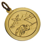 Gold St Christopher Pendant