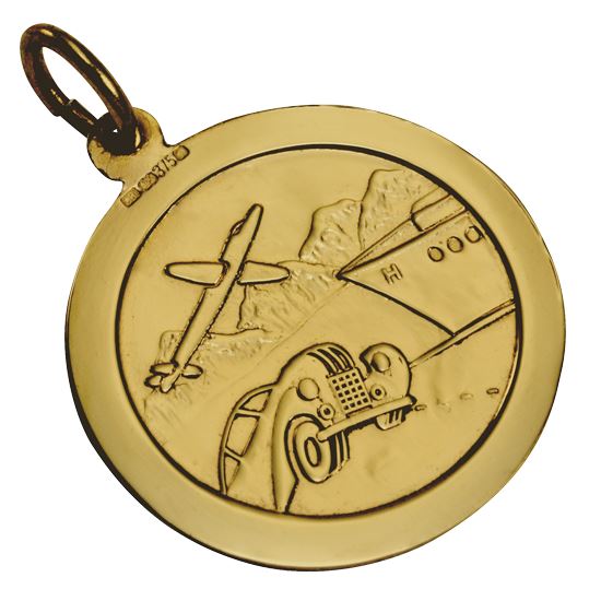 Gold St Christopher Pendant