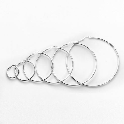 Sterling Silver 2mm Hoop Earrings