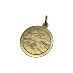 Gold St Christopher Pendant - Polished or Matt