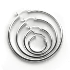 Sterling Silver 2mm Square Tube Hoop Earrings