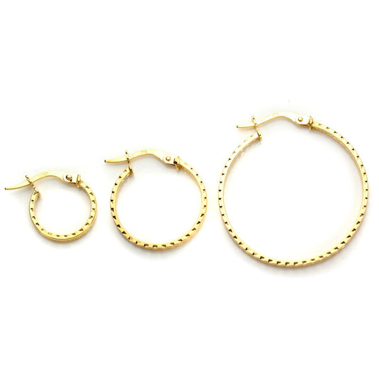 9ct Yellow Gold Hoop Earrings