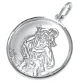 Sterling Silver St Christopher Pendant - Polished or Matt