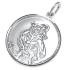 Sterling Silver St Christopher Pendant - Polished or Matt