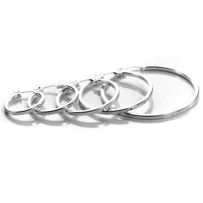 Sterling Silver 2mm Square Tube Hoop Earrings