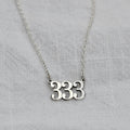 Personalised Sterling Silver Angel Number Necklace