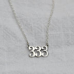 Personalised Sterling Silver Angel Number Necklace