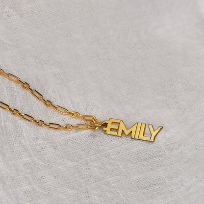 Personalised Sterling Silver Name Pendant Necklace - 16 - 24 Inches